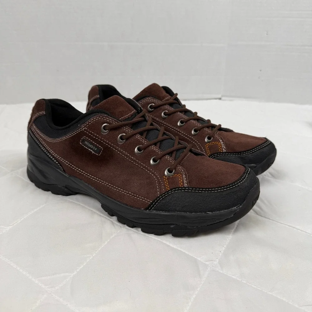 Nevados Men's 12 Brown Suede Leather Rugged Oxford Hiking Trail Shoes